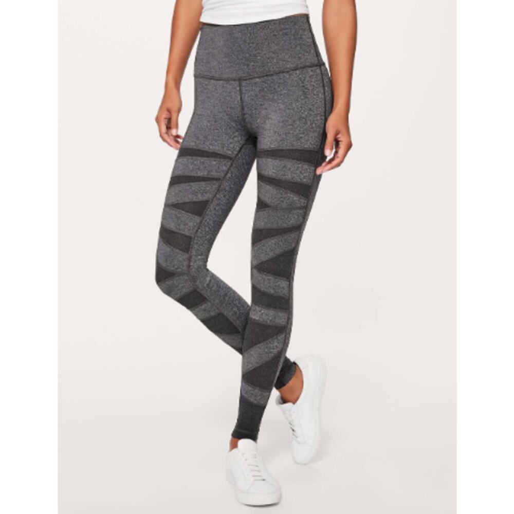 Lululemon Wunder Under Pant Hi-Rise Special Edition Tech Mesh Heathered Black